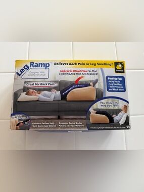 LegRamp Inflatable Leg Rest and Back Support - Beige